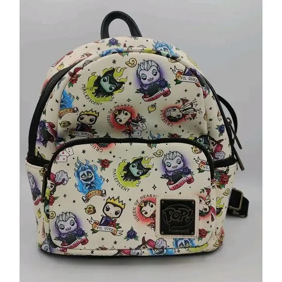 Loungefly Funko Pop Disney Villains Tattoo Mini Backpack - Picture 3 of 14